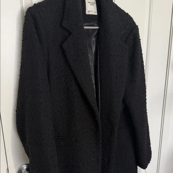 Abercrombie & Fitch black textured tweed blazer - Picture 4 of 11
